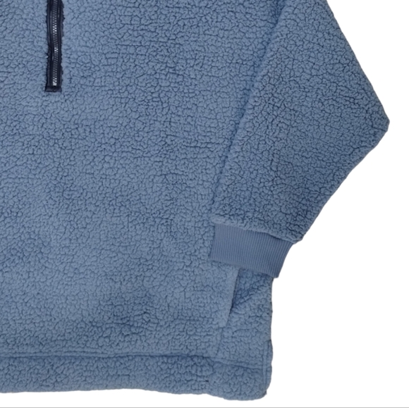 Aerie Fluffy Sherpa Quarter Zip Sweatshirt - Picture 16 of 16